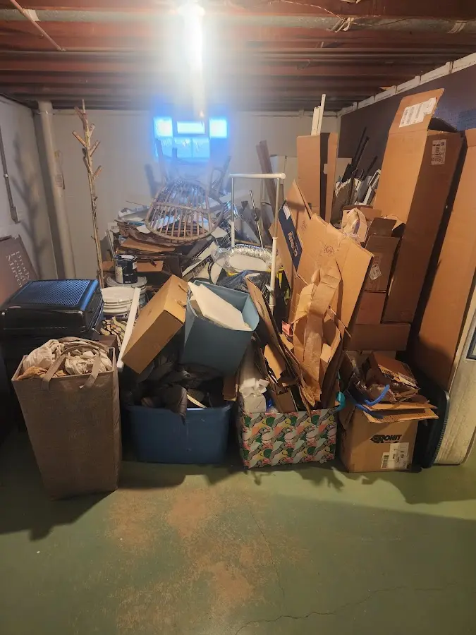 Roll-off dumpster container at job site for 6 Yard Dumpster Rental in Hawaiian Beaches